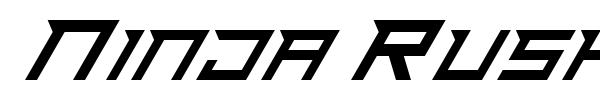 Ninja Rush font preview